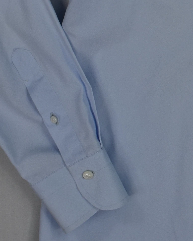 Camisa de vestir lisa azul claro Finamore para hombre talla 17/43 leer descripción Foto 3 de 4