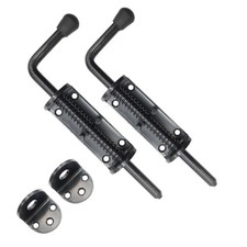 Black 2 Packs 8.5 Inch Heavy Duty Spring Loaded Latch Pin, Sliding Barrel Bol...