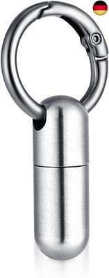 Ptwola Mini Metall Pillendose mit Schlüsselanhänger Wasserdicht Tragbare T