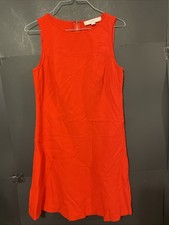 Loft Bright Red/Orange Jumper Style Dress - Women Size 2
