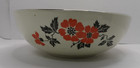 Vintage Halls Superior Mixing Bowl – Orange Floral Pattern with Black Leaves 9"