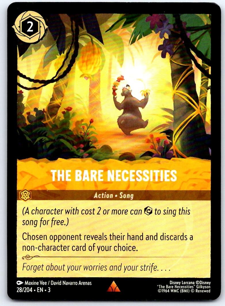The Bare Necessities 28/204 R Into the Inklands Lorcana NM/M