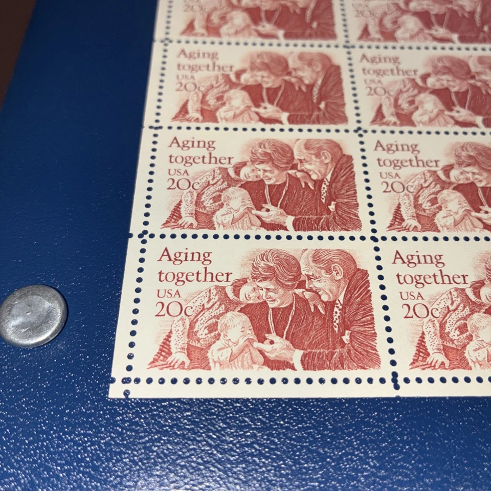 Scott 2011, 20 cent, Aging Together, 50 Ct Sheet - Image 2 of 4