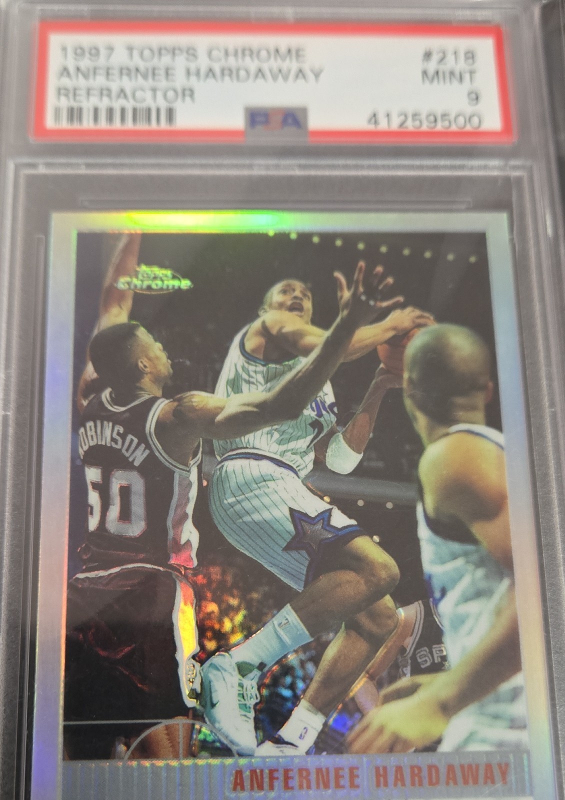 1997-98 Topps Chrome - Anfernee Hardaway #218 Refractor PSA 9 Magic