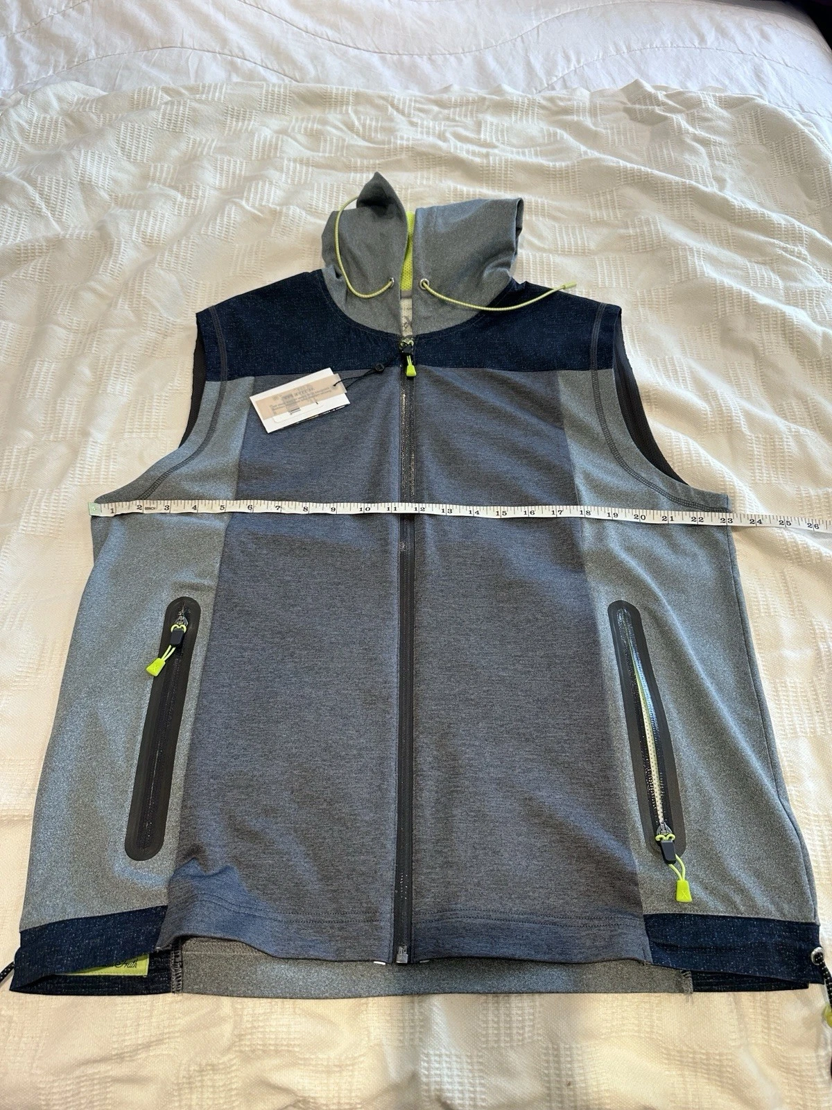 NWT Robert Graham X Collection Kobi Knit Hooded Vest Mens Large Carbon Gray $198 - product detail image 3