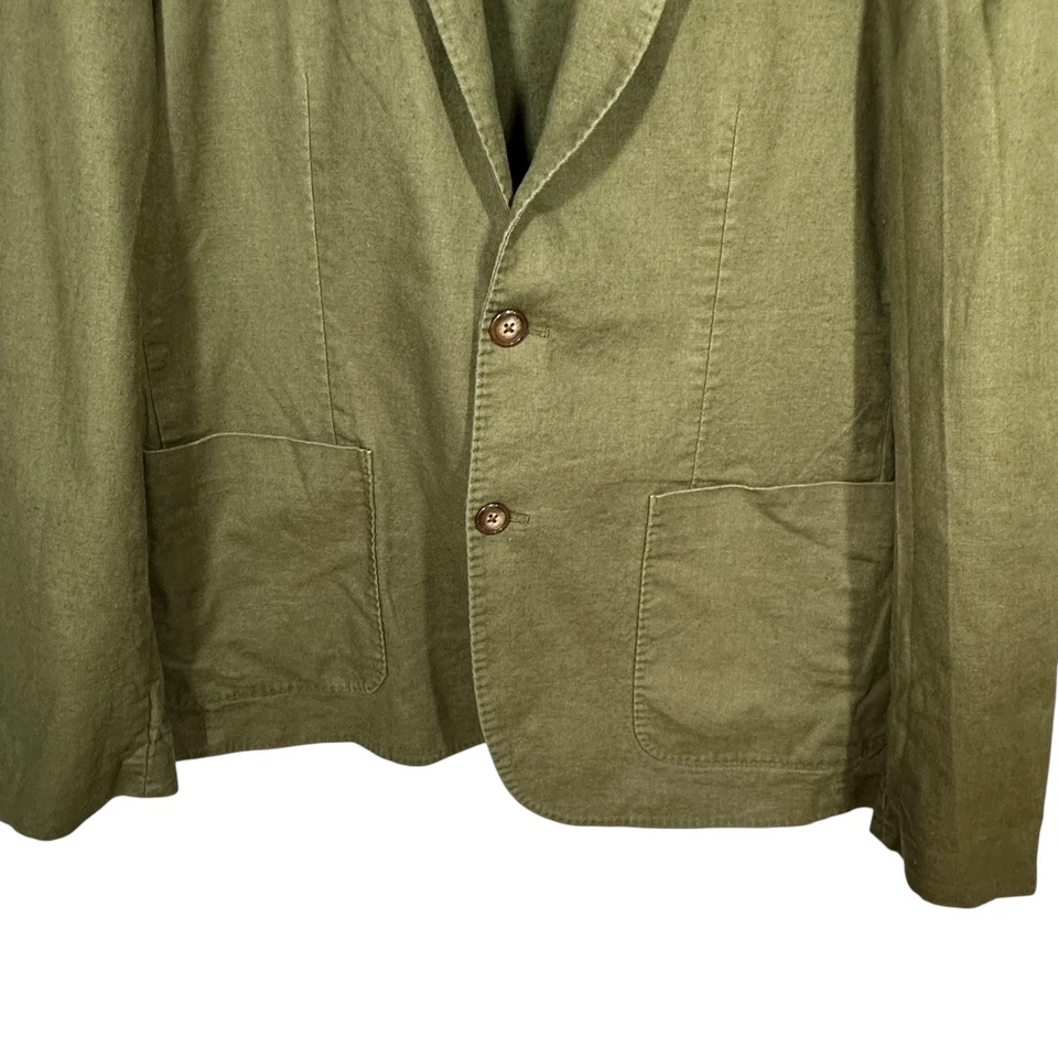 J. Crew оливковый зеленый конопли хлопок смесь блейзер куртка размер L опрятный бизнес - Изображение 4 из 4