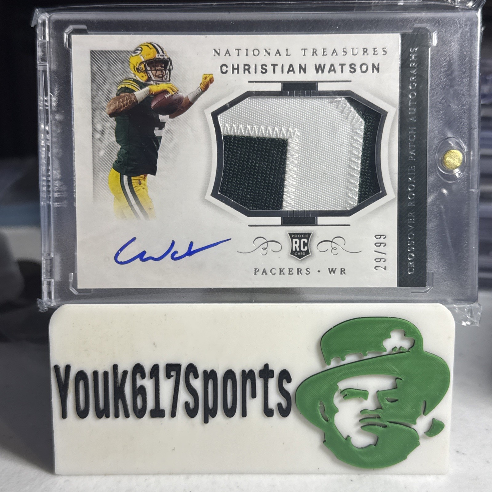 2022 CHRISTIAN WATSON Panini National Treasures Crossover RPA Patch Auto RC /99