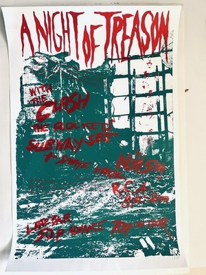 The Clash Poster 1976 Original Siebdruck Signed Savage Pencil Punk Rock 10/150