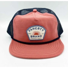 Faherty All Day Sun Trucker Summer Red One Size New with tags