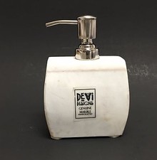 NEW DEVI WHITE GENUINE MARBLE STONE HAND CRAFTED SOAP,LOTION,KITCHEN DISPENSER 