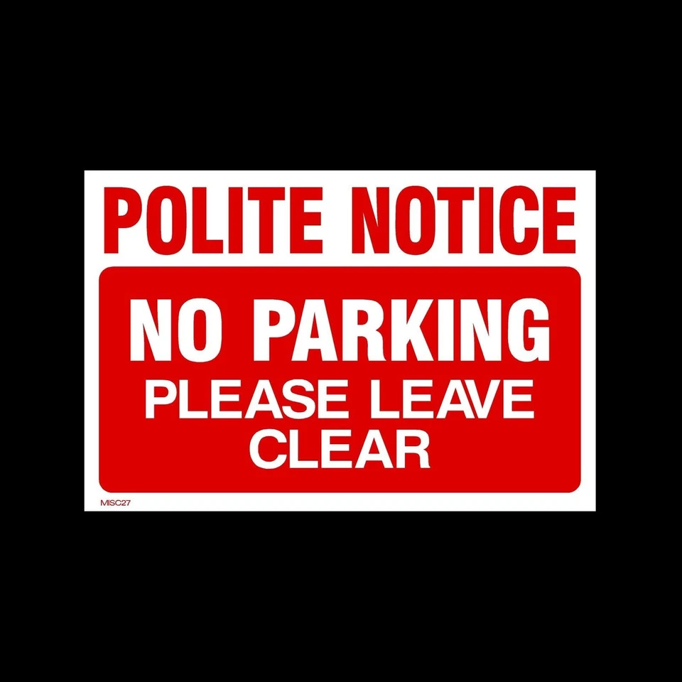 HEALTH&SAFETYDIRECT No Parking Keep Clear - 3mm Metal Sign - 3 Sizes (MISC27)