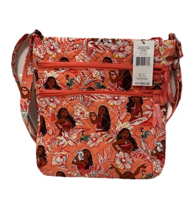 Vera Bradley Triple Zip Hipster in Moana Adventure Disney Orange
