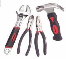 8 ounce Stubby Hammer, 6 in. Linesman ,Diagonal cutting pliers , 8 in.Adjustable