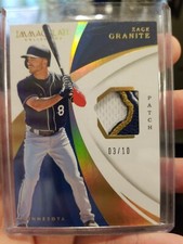 ZACK GRANITE 2018 IMMACULATE SICK ROOKIE TWINS PATCH LOGO PATCH RC #3/10 RARE
