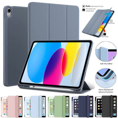 For iPad 10th/9th/8th/7th/Pro 11" 10.2"/Air 5/4th 3rd Smart Leather Stand Case - Picture 1 of 53