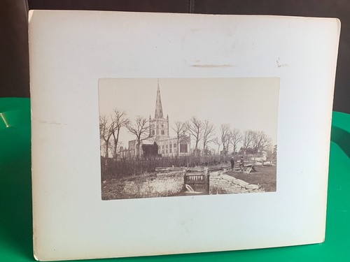 Antikes Albumin Großformat Kabinett Karte Foto Dreifaltigkeit Kirche um 1800 - Bild 2 von 8