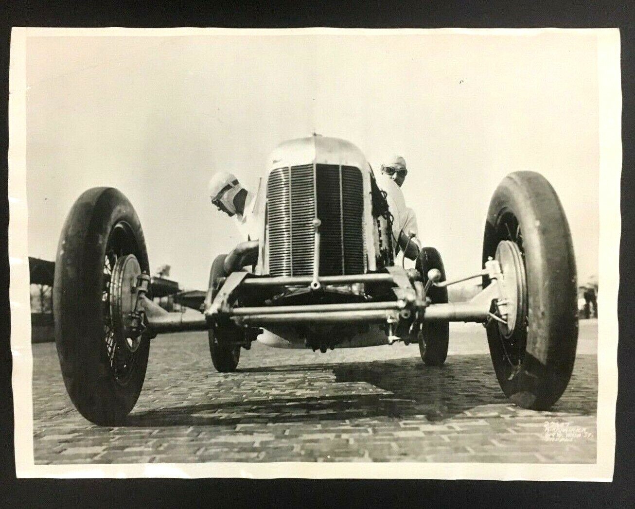 1930 Louie Schneider Photo Indianapolis 500 Winner With Mechanic Jigger