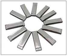 EASTTOP Diatonic Harmonica Set of 12 10Holes Blues Harmonica Lot Mouth Organ set