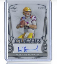 2023 Leaf Trinity Football WALKER HOWARD Clear Rookie Auto SP 25/99