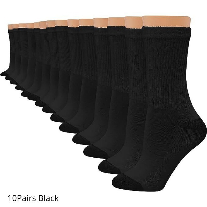 Diabetic Ankle Socks Mens Circulatory Health Socks 10 Pairs Size 13-15-image