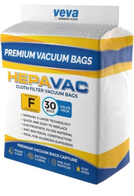 30 Pack VEVA Premium Vacuum Bags Style F Cloth Bags