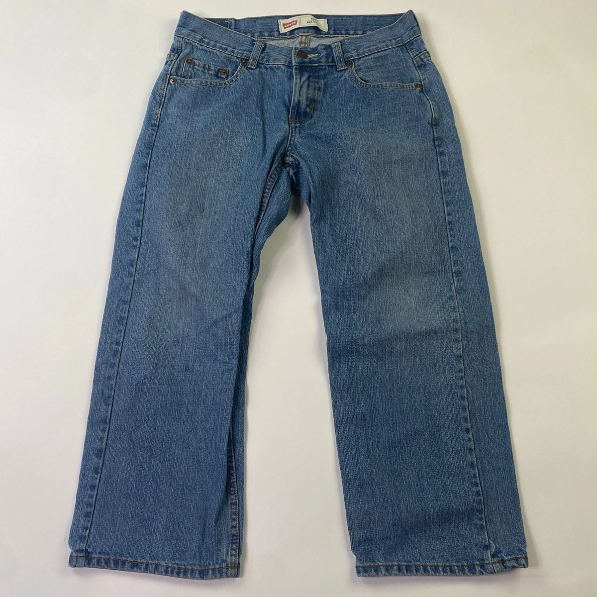 Levis Boys 550 Relaxed Fit Straight Leg Denim Jeans 28x23 Size 8