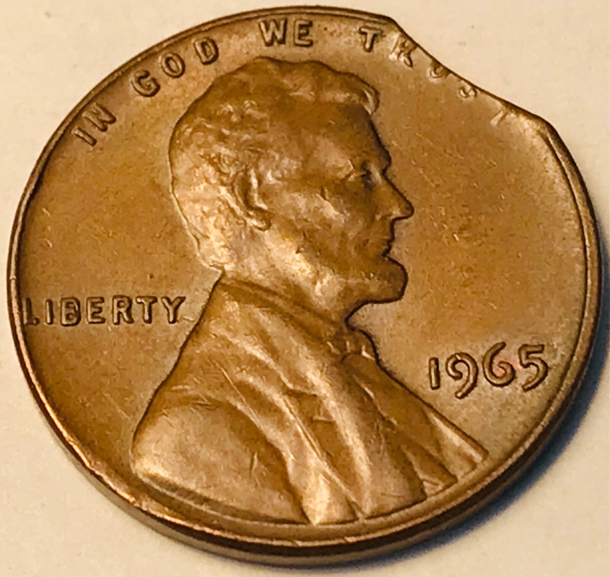 1965 Lincoln cent with curved clip Unc | eBay