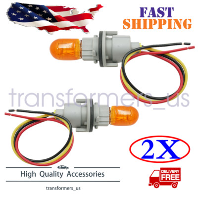 For Nissan Murano Maxima 2PCS Headlight Turn Signal Bulb Socket Wire Harness Set