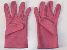 Girls Gloves Pink Fleece Polyester