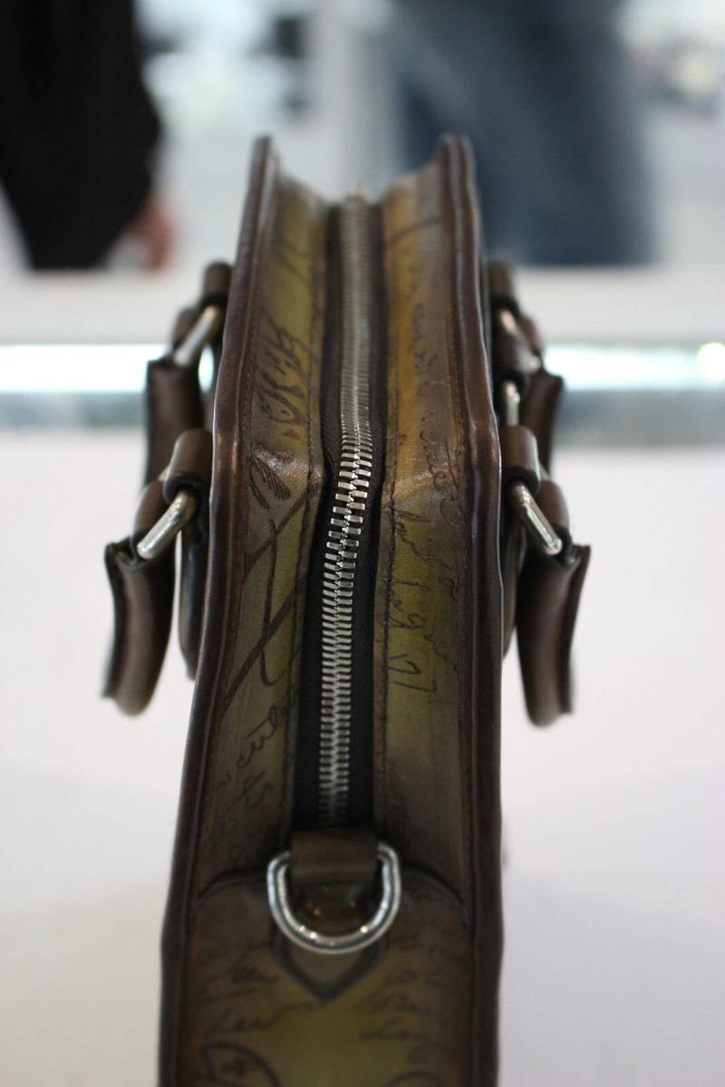 Berluti Premier Jour Gulliver Scritto Leather Messenger | eBay