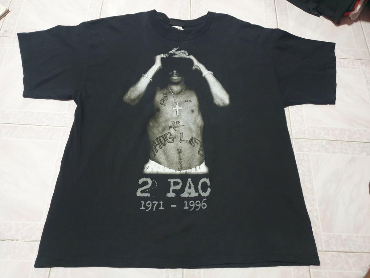Rare vintage Tupac 2Pac Shakur hip hop rap tee t shirt size XXL | eBay