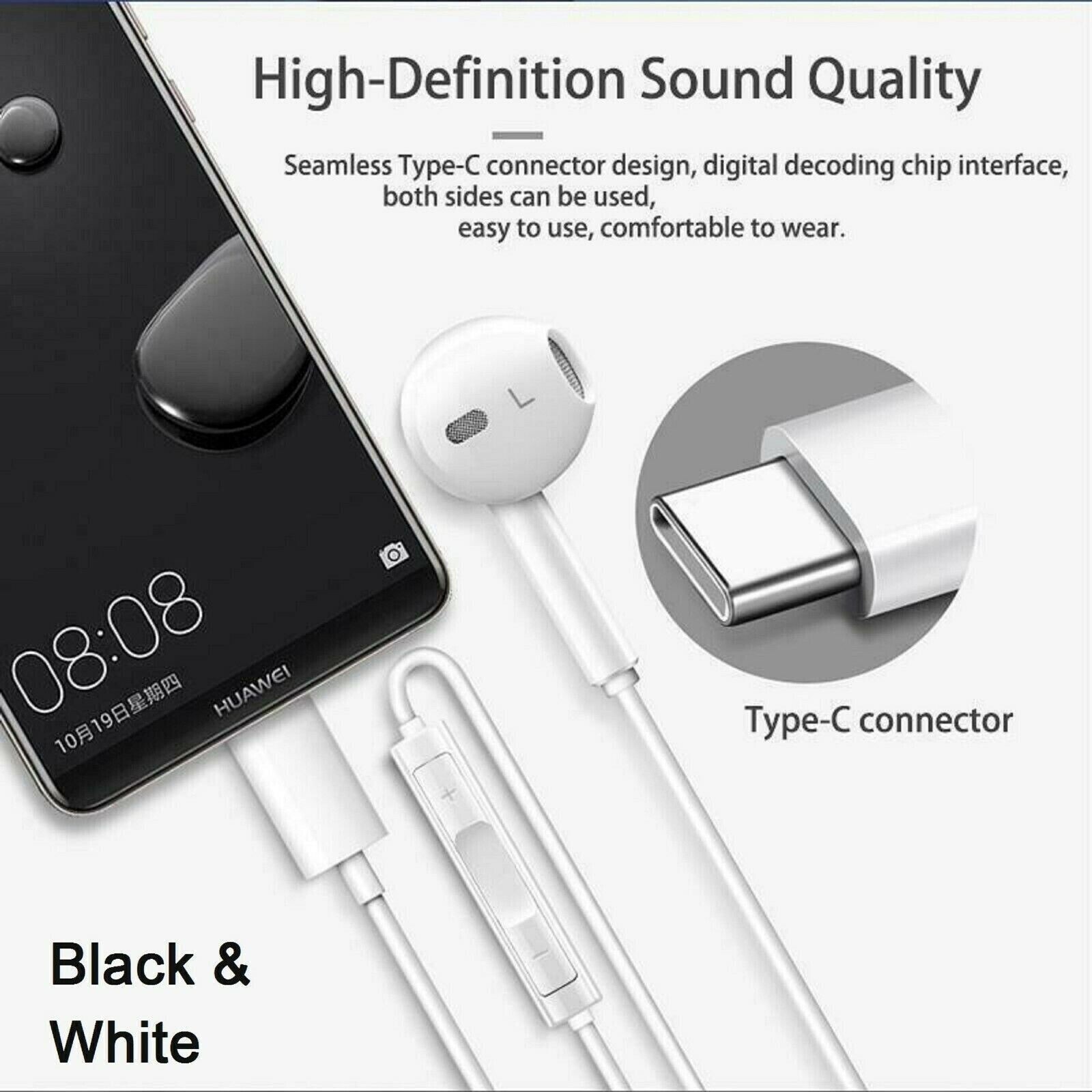 For Samsung Galaxy S24 S23 S22 ULTRA USB C Headphones Earphones Wired