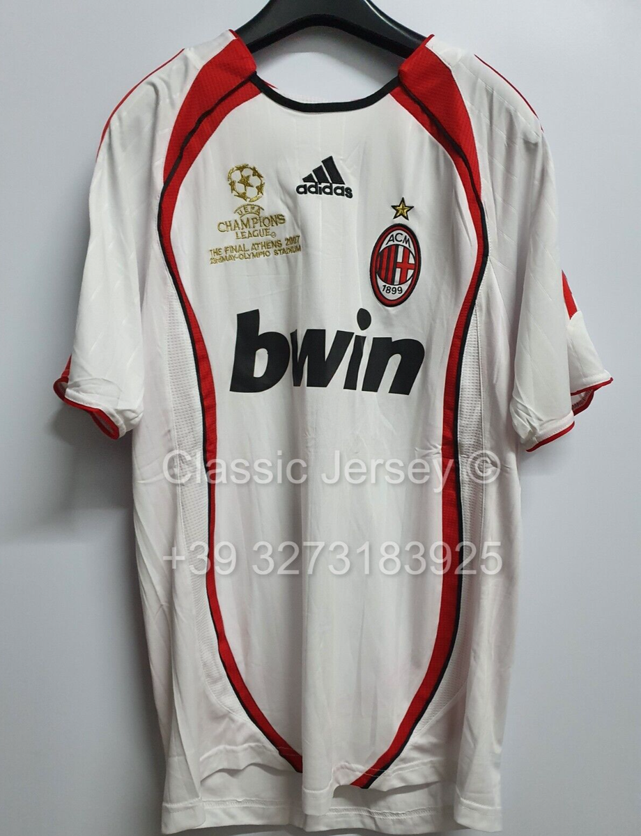 [希少]ACM カカ　KAKA ユニフォーム KAKA，SIGNED 2007-08 AC MILAN CHAMPIONS LEAGUE AWAY SS MATCH