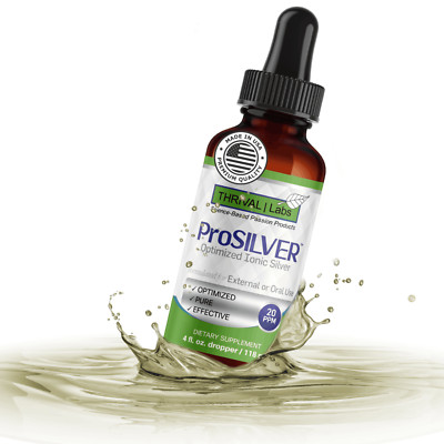 ProSILVER Ionic Colloidal Silver 20 PPM Liquid 4oz Dropper by Thrival Labs