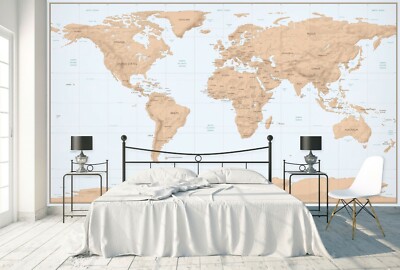3D Russia Country 332NAO World Map Wallpaper Mural Removable Self-adhesive Amy