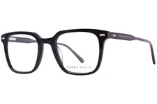 Perry Ellis PE1335-2 Eyeglasses Men's Shiny Black/Smoke Crystal Full Rim 52mm