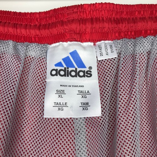Pantalones deportivos Adidas vintage para hombre XL rojos cortavientos de nailon forrados de malla deportivos años 90’s - Imagen 16 de 23