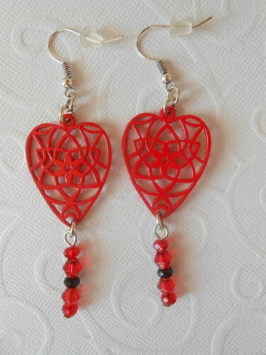 Boucles d'oreilles fantaisie en verre