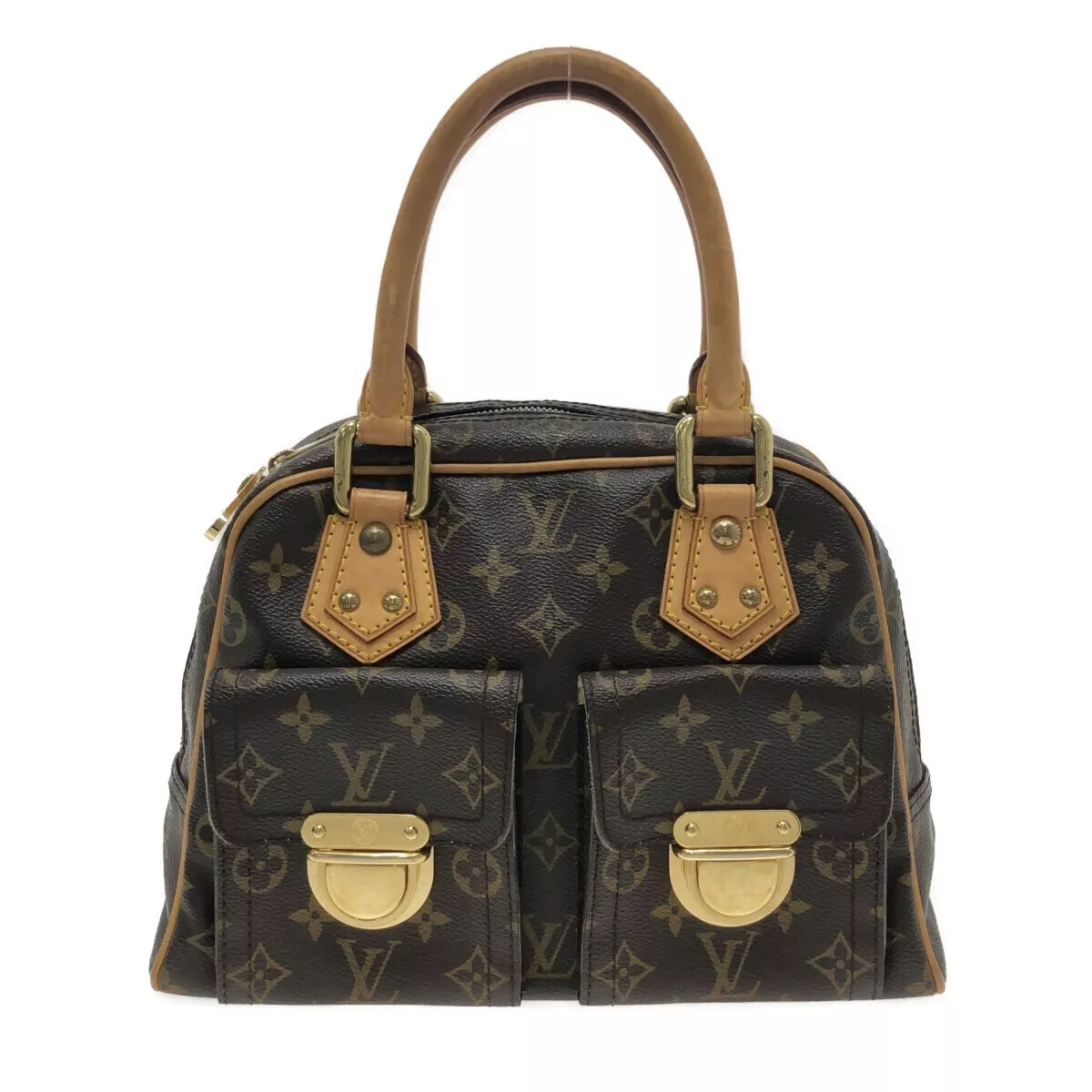 Louis Vuitton Handbag Monogram Manhattan PM Brown Canvas Women's M40026