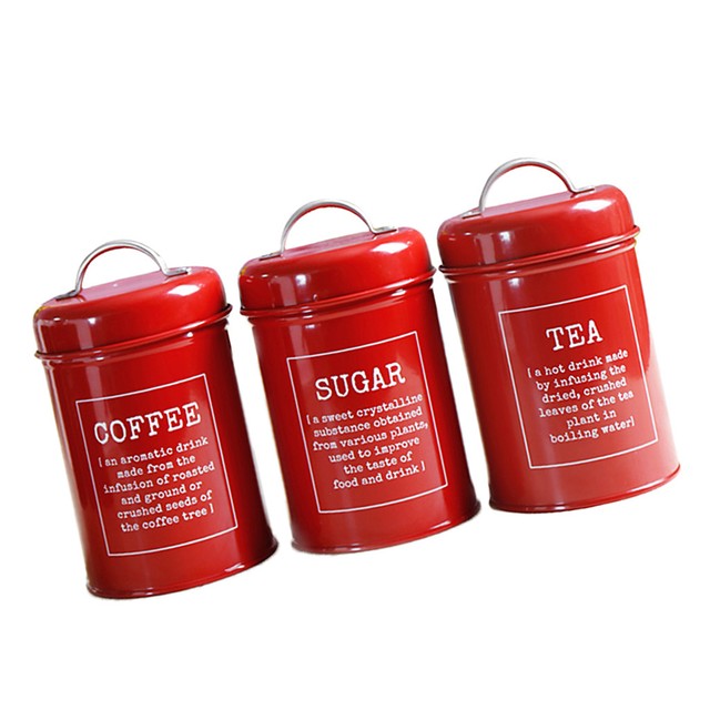 red tea coffee sugar