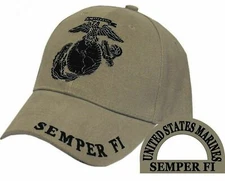 U.S Military Marine Corps EGA Hat Semper Fi Embroidered USMC Licensed Ball Cap