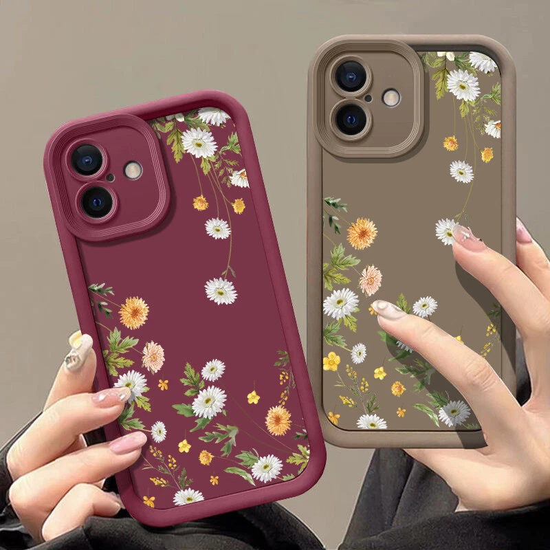 Floral Phone Case For iPhone 16 15 Pro Max 14 13 12 11 X 7 Shockproof Slim Cover - Image 3 of 4