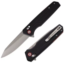 Rough Ryder Assisted Folding Knife 3.5" Stainless Steel Blade Black G10 Handle