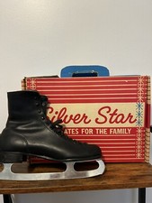 VINTAGE OLYMPIAN ICE SKATES Figure Skate SIZE 10 BLADE PROTECTORS CANADIAN FLYER