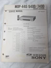 Original - Service Manual - Sony MDP-440/640D/740D