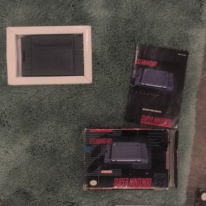 SNES Super Nintendo System Cleaning Kit In Box OEM Official CIB Complete