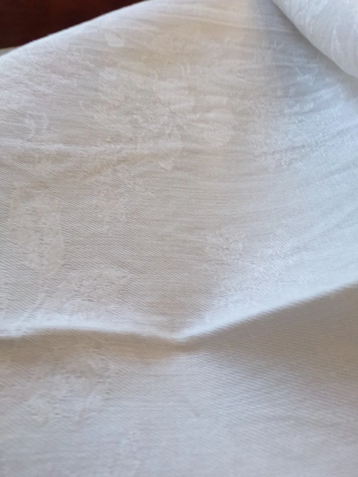 6 Serviettes de Table  en Lin Damassé Monogramme "C B " - Photo 4/4