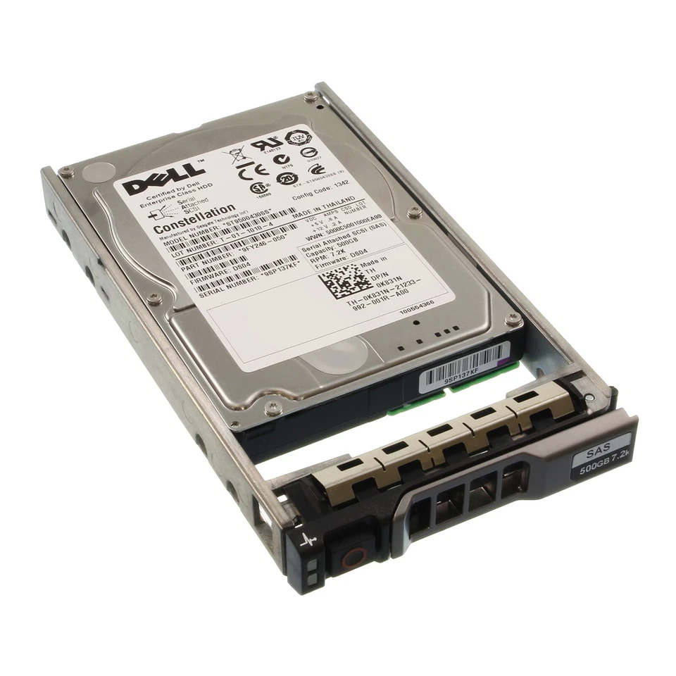 Dell SAS-Festplatte 500GB 7,2k SAS 6G SFF - K831N