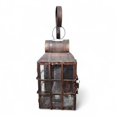  Vintage Cape Cod Solid Copper Wall Lantern Large 60s Handcrafted Nautical Light