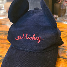 Disney Mickey Mouse Toddler Baseball Cap Hat w/ Ears Black/Red
